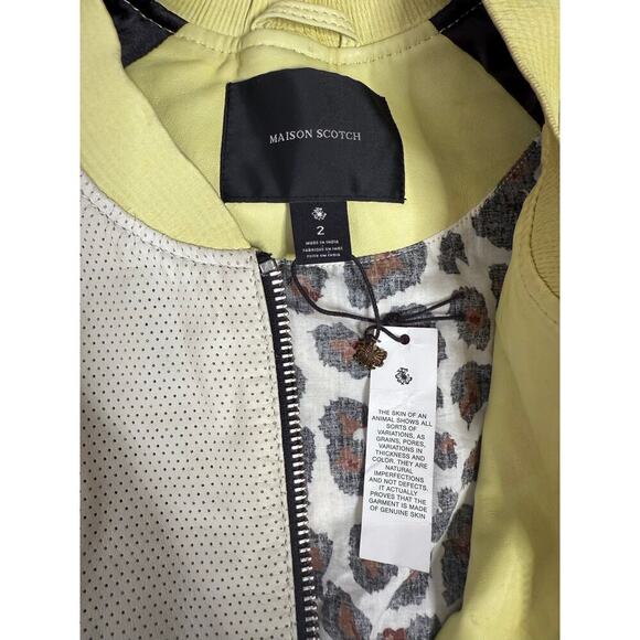 MAISON SCOTCH Leather Women Biker jackets sz 2 - Picture 10 of 16